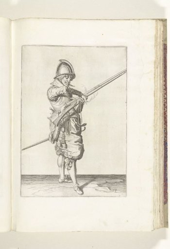 Soldier with a musket transferring the match from his right to his left hand (no. 14), ca. 1600