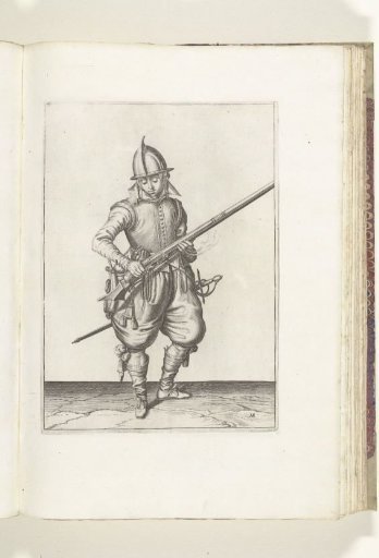 Soldier shaking powder from his musket (no. 18), ca. 1600