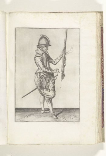 Soldier holding his musket upright with his left hand (no. 30), ca. 1600