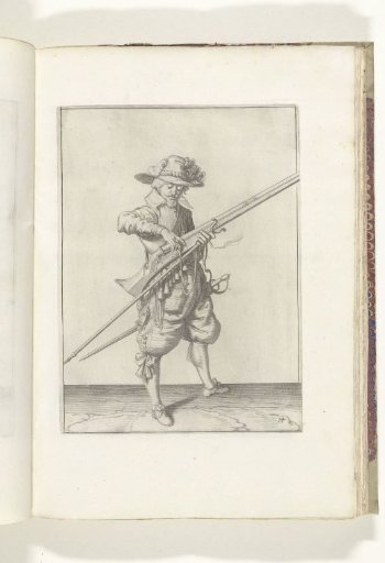 Soldier detaching his match from the hammer of his musket (no. 14), ca. 1600