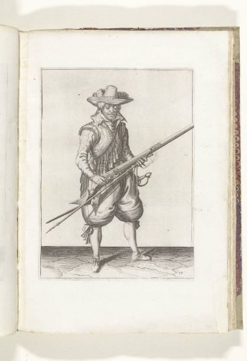 Soldier shaking powder from his musket (no. 19), ca. 1600