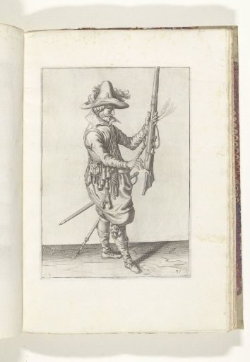 Soldier holding his musket upright with his left hand (no. 31), ca. 1600