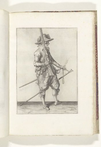 Soldier holding his musket upright with his right hand (no. 32), ca. 1600