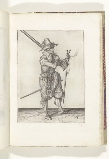 Soldier resting his musket on his shoulder with his right hand (no. 33), ca. 1600