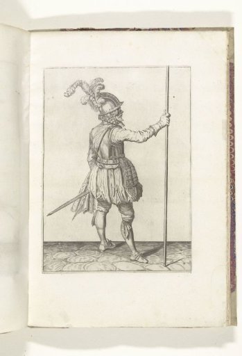 Soldier, seen from the back, holding his pike upright with his right hand (no. 7), ca. 1600