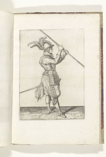 Soldier carrying his pike with both hands close together above his right shoulder, the point directed diagonally toward the ground (no. 8), ca. 1600