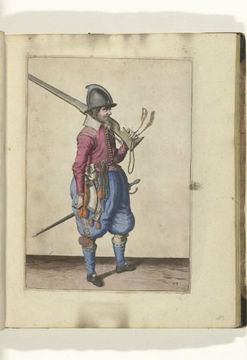 Soldier carrying his matchlock on his shoulder (no. 33), ca. 1600