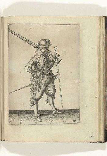 Soldier carrying his musket on his shoulder (no. 34), ca. 1600