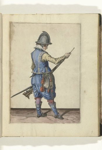 Soldier closing the pan of his matchlock (no. 17), ca. 1600
