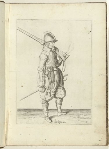 Soldier carrying his musket on his shoulder (no. 1), ca. 1600