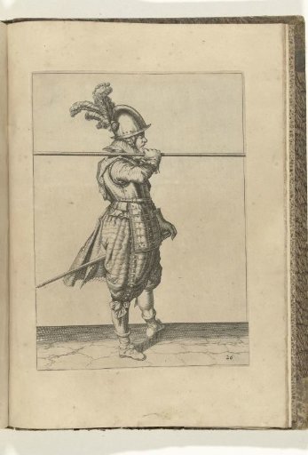Soldier carrying his spear horizontally on his right shoulder (no. 26), ca. 1600