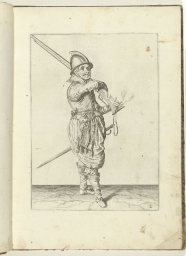Soldier taking his musket from his shoulder (no. 2), ca. 1600
