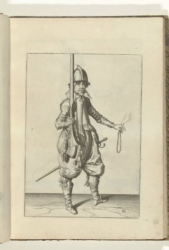 Soldier holding his arquebus upright with his right hand (no. 31), ca. 1600