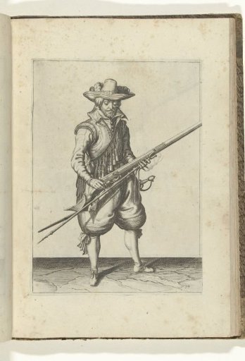 Soldier shaking powder from his musket (no. 19), ca. 1600