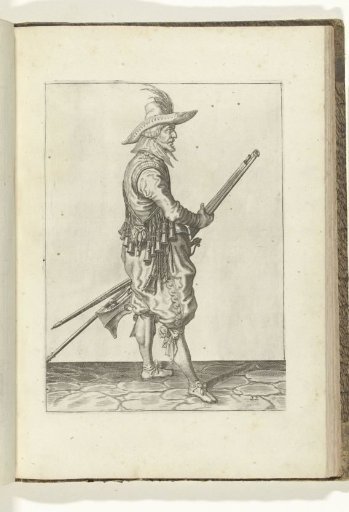 Soldier holding his musket with both hands at his left thigh (no. 22), ca. 1600