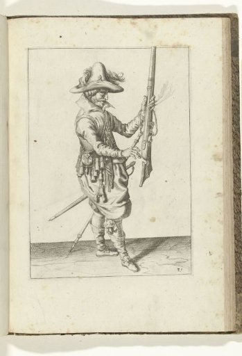Soldier holding his musket upright with his left hand (no. 31), ca. 1600