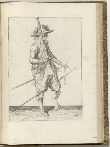 Soldier holding his musket upright with his right hand (no. 32), ca. 1600