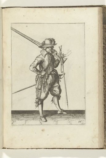 Soldier carrying his musket on his shoulder (no. 34), ca. 1600