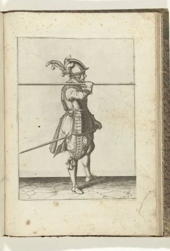 Soldier carrying his pike horizontally on his right shoulder (no. 10), ca. 1600