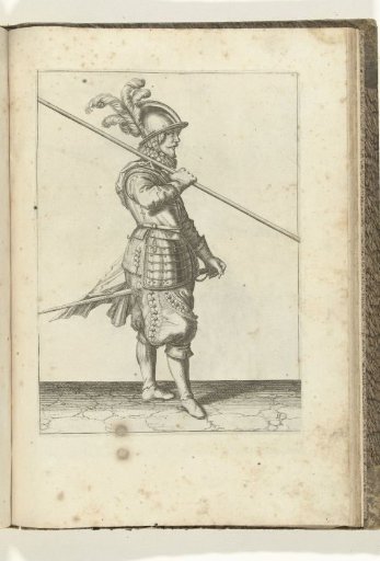 Soldier carrying his pike on his right shoulder, the point angled towards the ground (no. 11), ca. 1600