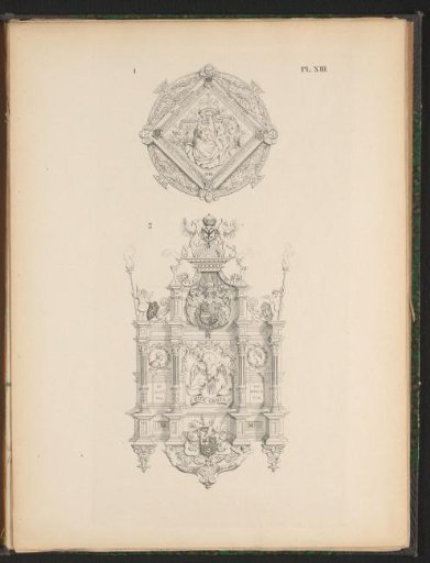 Coats of arms of De Goudbloem (Antwerp) and De Olijftak (Antwerp)