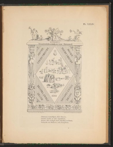 Rebus coat of arms of De Corenbloem (Brussels), 1561