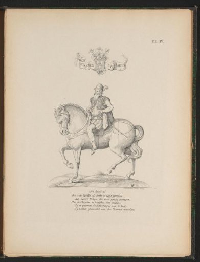 Jan van Schille, messenger of De Violieren on horseback, 1561