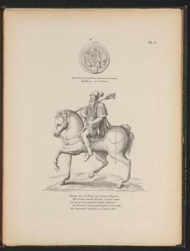 Master Jan de Haen, herald of De Violieren, on horseback, 1561