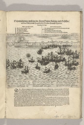 Naval Battle in Which the Eight Galleys of Spinola Are Defeated by the Fleet of Joos de Moor, 1603