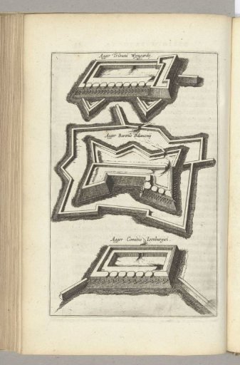 Three types of bastions, 1624-1625