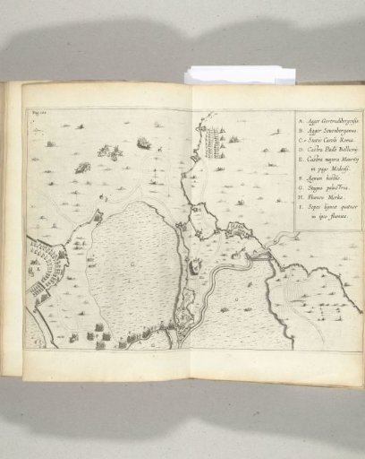 Map of the flooded area between the Spanish positions and the camp of Maurice, 1624-1625