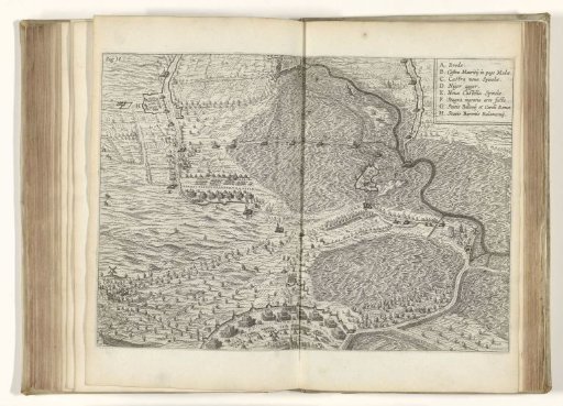 Camp of Maurice and the flooded land outside the city, 1624-1625