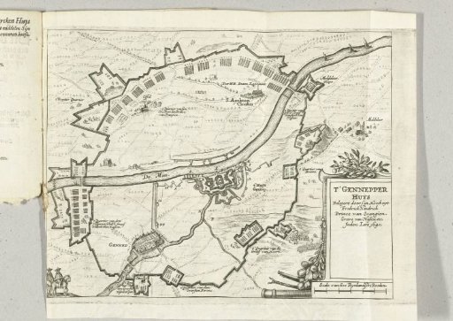Map of the siege of Huis te Gennep, 1641