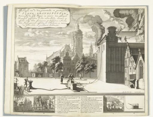 Application of the new fire hoses, 1677