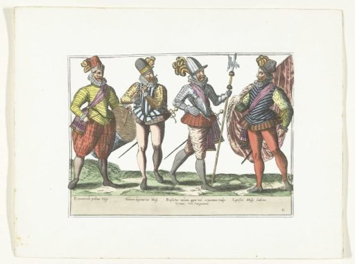 Four Spanish Soldiers in Uniform, ca. 1580