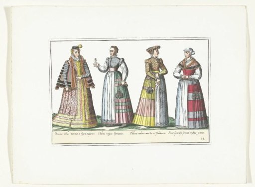 Four Women Dressed According to German Fashion, ca. 1580