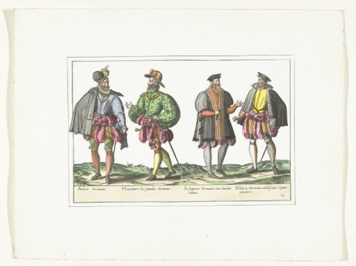 Four Men Dressed According to German Fashion, ca. 1580