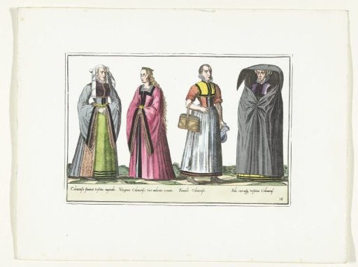 Four Women Dressed According to German Fashion, ca. 1580