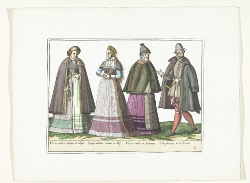 Three Women and a Man Dressed According to German Fashion, ca. 1580