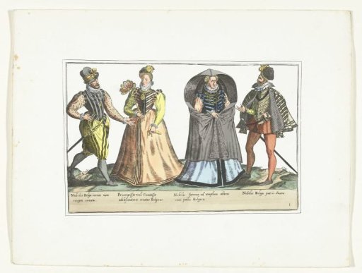 Two Men and Two Women Dressed According to the Fashion in the Netherlands, ca. 1580