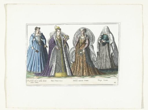 Four women dressed in Venetian fashion, ca. 1580