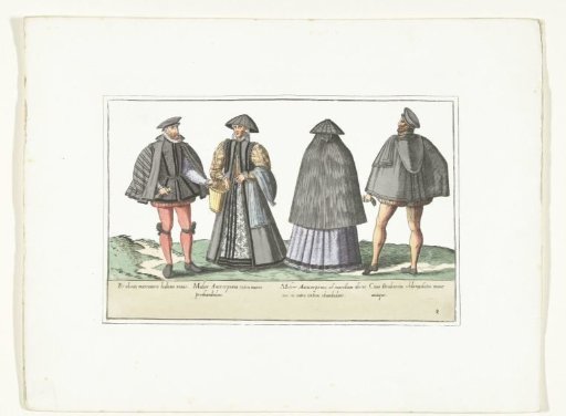Two Men and Two Women Dressed According to the Fashion in Antwerp and Brabant, ca. 1580