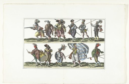 Double Plate with Eleven Armed Citizens in Uniform According to the Fashion in Antwerp, ca. 1580