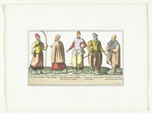 Five Sailors Dressed According to the Fashion in the Netherlands and Brittany, ca. 1580