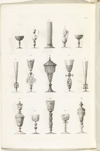 Drinking glasses, plate XIX