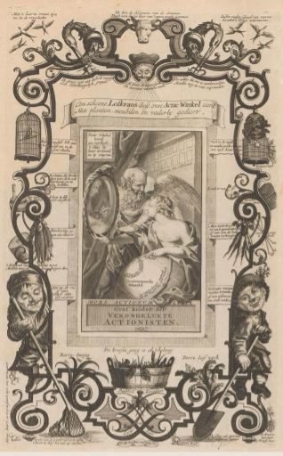 Title print for the Mirror of Folly, 1720