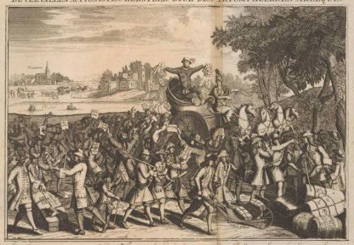 The triumphant Harlequin and the Actionists, 1720