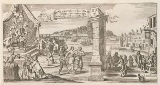 The toll gate in Vianen for the Actionists, 1720