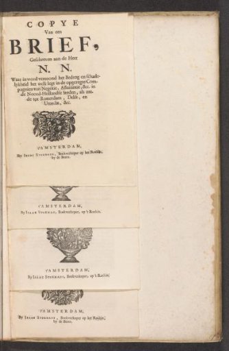 Letter demonstrating the fraud of the newly established companies, 1720