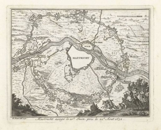 Map of the siege of Maastricht, 1632